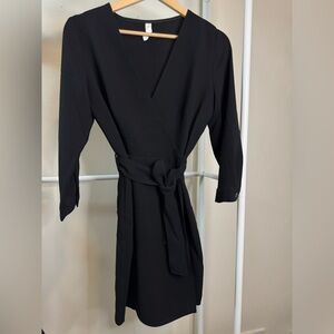 Mango Classic Black V-Neck Dress